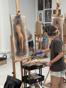 Clase de LaSEU, academia de arte en Barcelona
