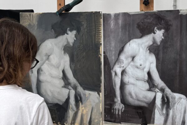 Clase de dibujo en nuestra academia de arte en Barcelona